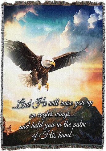 Pure Country Weavers I Am The Resurrected Blanket - Religious Gift Tapestry Throw Woven from Cotton - Made in The USA (72x54) in Saudi Arabia