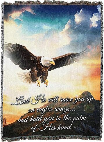 Pure Country Weavers I Am The Resurrected Blanket - Religious Gift Tapestry Throw Woven from Cotton - Made in The USA (72x54) in Saudi Arabia
