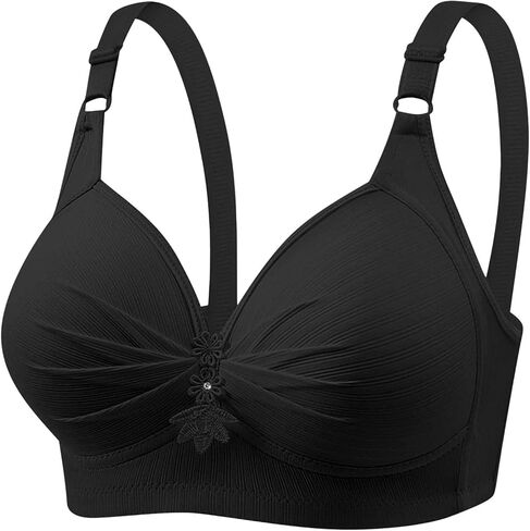 Ruziyoog Push Up Bralette for Women Wireless Padded Full Coverage Bras Adjustable Straps T-Shirt Bra Everyday Bra in Saudi Arabia