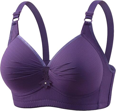 Ruziyoog Push Up Bralette for Women Wireless Padded Full Coverage Bras Adjustable Straps T-Shirt Bra Everyday Bra in Saudi Arabia