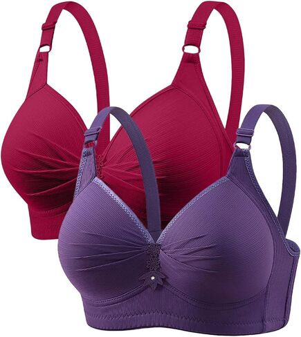 Ruziyoog Push Up Bralette for Women Wireless Padded Full Coverage Bras Adjustable Straps T-Shirt Bra Everyday Bra in Saudi Arabia