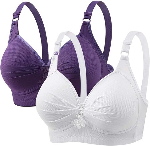 Ruziyoog Push Up Bralette for Women Wireless Padded Full Coverage Bras Adjustable Straps T-Shirt Bra Everyday Bra in Saudi Arabia