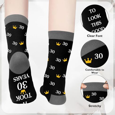 30th Birthday Gifts for Men,Dad Mens Best Friend Brother Adult Boyfriend Son Husband Niece Happy 30th Birthday Gifts for Him Male Friendship from Mom Dad Sister Girlfriend Brother,Funny Novelty Socks in Kuwait