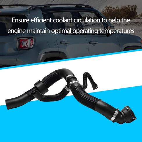 68246569AA Upper Engine Radiator Coolant Hose Compatible with 2015-2021 Jeep Renegade 1.3L 2.4L, Replace 68440687AA 68246567AA in Kuwait