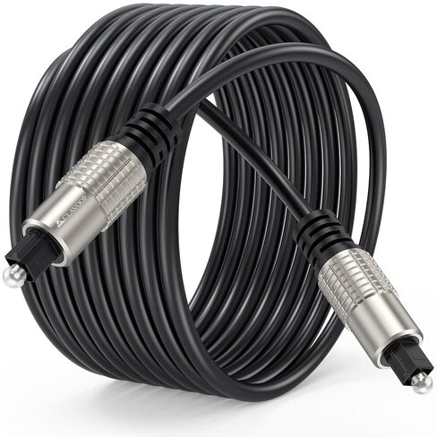 كابل صوت بصري بطول 6 أقدام، كابل بصري لكابلات الألياف الضوئية لمكبرات الصوت SPDIF Toslink سلك بصري صوتي رقمي غلاف من الألومنيوم متوافق مع تلفزيون PS4 DVD Vizio Xbox Home Cinema in Kuwait