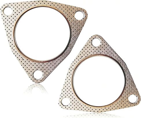 2.5 Inch Exhaust Gasket, Three-Bolt Exhaust Flange Gasket, Durable Gasket Replacement, Automotive Exhaust Pipe Sealing Gasket, Universal Cars Accessories (2PCS) in Kuwait