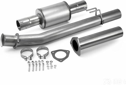 Stainless Steel Exhaust Pipe Kit + Muffler for 2011-2019 Ford F-250 F-350 F-450 SuperDuty Pickup Truck 6.7L 4" Powerstroke Diesel in Kuwait