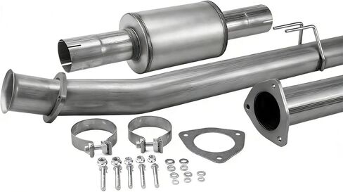 Stainless Steel Exhaust Pipe Kit + Muffler for 2011-2019 Ford F-250 F-350 F-450 SuperDuty Pickup Truck 6.7L 4" Powerstroke Diesel in Kuwait