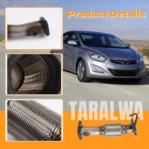 مجموعة أنابيب العادم المرنة الأمامية، مناسبة مباشرة لـ 2011-2016 Hyundai Elantra/GT/كوبيه 1.8L، 2014-2016 Elantra sport 2.0L، FED، 409 هيكل من الفولاذ المقاوم للصدأ، (مع مسامير / جوانات شفة) 52560 in Saudi Arabia