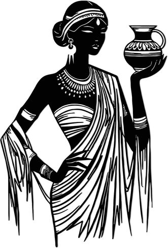 لوحة فنية جدارية للسيدات باللون الأسود من JEWLOVE - ديكور جداري أمريكي أفريقي معدني ممتاز للمنزل، لوحة فنية جدارية أفريقية مقاومة للصدأ لعيد الميلاد، وعيد الشكر، هدية لديكور غرفة الفتاة السوداء (14.6 بوصة × 9.8 بوصة) in Kuwait