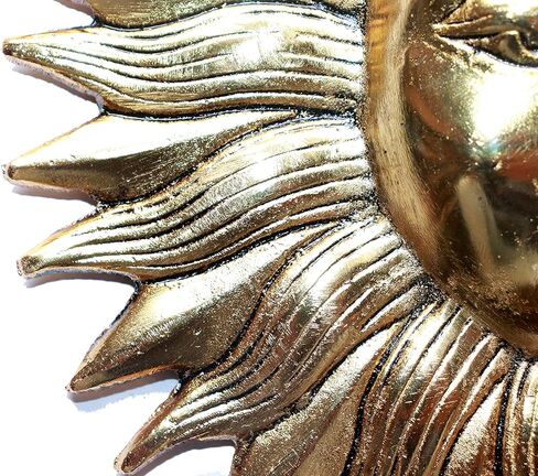 NANNUDECO Wall Hanging Article Safe from Evil Eyes Home Decor Brass Surya 7.5 X 7.5 Inches. in Saudi Arabia