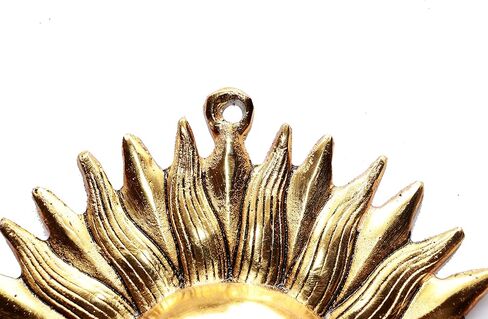 NANNUDECO Wall Hanging Article Safe from Evil Eyes Home Decor Brass Surya 7.5 X 7.5 Inches. in Saudi Arabia