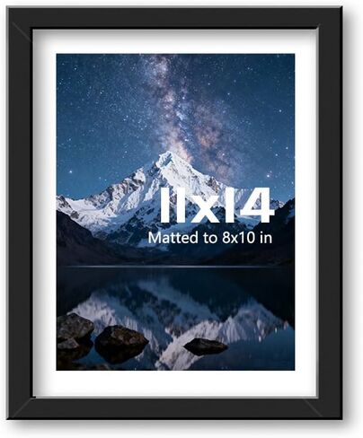 إطارات صور سوداء مقاس 11 × 14 بوصة مطفية حتى مقاس 8 × 10 بوصة لعرض إطار الصورة على الحائط والطاولة لملصق الفيلم والمجلة وصورة العائلة in Kuwait