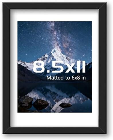 11x14inch Black Picture Frames Matted to 8x10in Wall & Tabletop Photo Frame Display for Movie Poster, Magazine,Family Photo Portrait in Saudi Arabia
