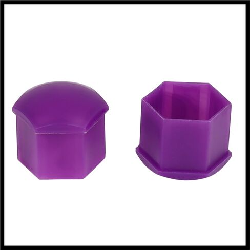 20pcs 21mm Universal Purple Plastic Car Wheel Nut Lug Hub Screw Rim Bolt Covers Dust Protection Caps with Removal Tool Clip Durable Material in Saudi Arabia