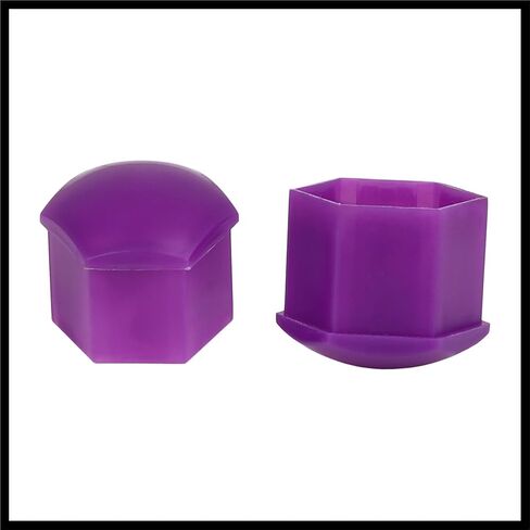 20pcs 21mm Universal Purple Plastic Car Wheel Nut Lug Hub Screw Rim Bolt Covers Dust Protection Caps with Removal Tool Clip Durable Material in Saudi Arabia