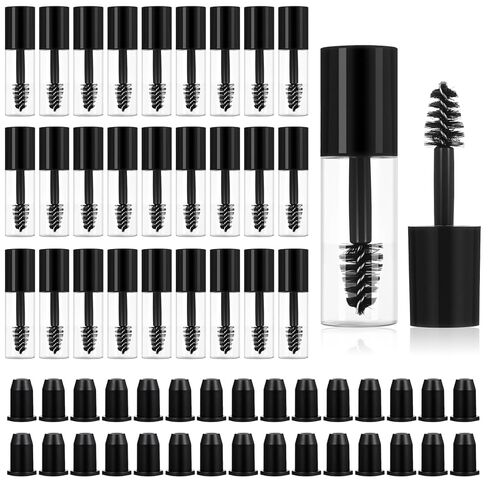 81PCS Empty Mascara Tubes with Wand, Mini 3ml Empty Mascara Bottles with Brush for Castor Oil, Small Sample Size Eyelash Growth Packing Tube Container with Applicator for Travel Home in Kuwait