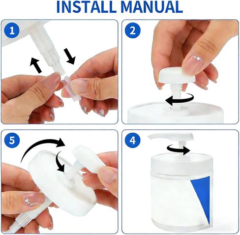 غطاء مضخة لكريم الترطيب 19oz 2 عبوة لوشن واسع الفم غطاء مضخة مرطب للجسم والوجه لتوزيع الكريم والمصل واللوشن in Kuwait