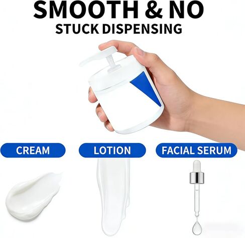 غطاء مضخة لكريم الترطيب 19oz 2 عبوة لوشن واسع الفم غطاء مضخة مرطب للجسم والوجه لتوزيع الكريم والمصل واللوشن in Kuwait