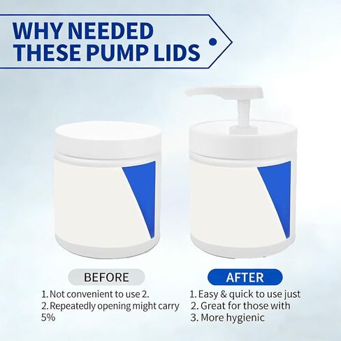 غطاء مضخة لكريم الترطيب 19oz 2 عبوة لوشن واسع الفم غطاء مضخة مرطب للجسم والوجه لتوزيع الكريم والمصل واللوشن in Kuwait