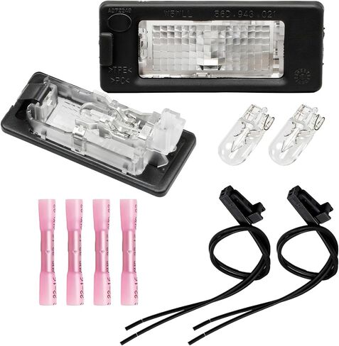 2 Pack License Plate Light Kit Compatible with Passat Touran Rapid Octavia Superb Jetta, Replace#:56D943021 in Saudi Arabia