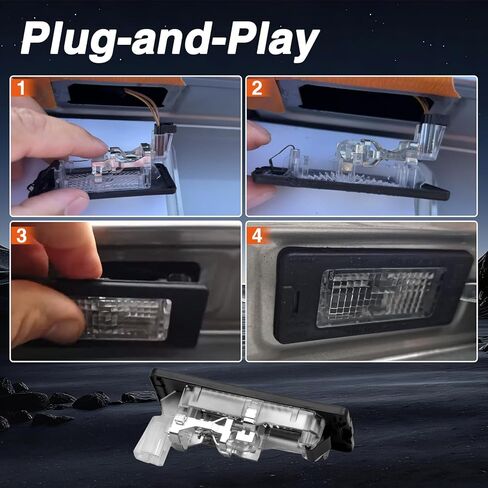2 Pack License Plate Light Kit Compatible with Passat Touran Rapid Octavia Superb Jetta, Replace#:56D943021 in Saudi Arabia