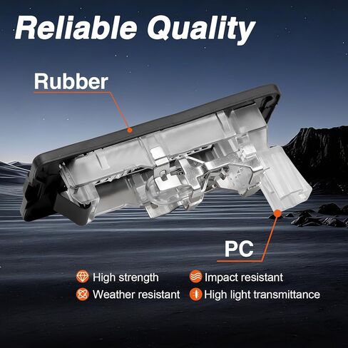 2 Pack License Plate Light Kit Compatible with Passat Touran Rapid Octavia Superb Jetta, Replace#:56D943021 in Saudi Arabia
