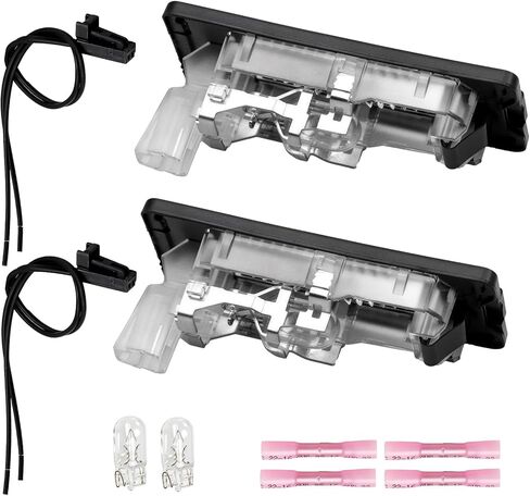 2 Pack License Plate Light Kit Compatible with Passat Touran Rapid Octavia Superb Jetta, Replace#:56D943021 in Saudi Arabia