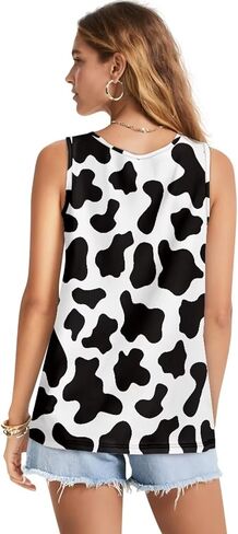Women's Tank Tops Loose Fit Plus Size V Neck Tops Summer Sleeveless T Shirt in Saudi Arabia