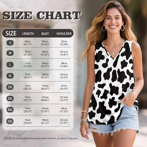 Women's Tank Tops Loose Fit Plus Size V Neck Tops Summer Sleeveless T Shirt in Saudi Arabia
