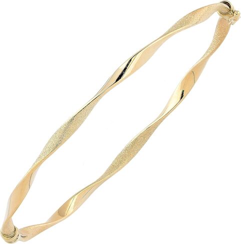 Kooljewelry 10k الذهب الساتان والبولندية إنهاء الملتوية سوار الإسورة in Saudi Arabia