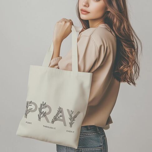 حقيبة حمل ملهمة للنساء من الهدايا المسيحية، صلي من أجلها، مع جيب داخلي. in Kuwait