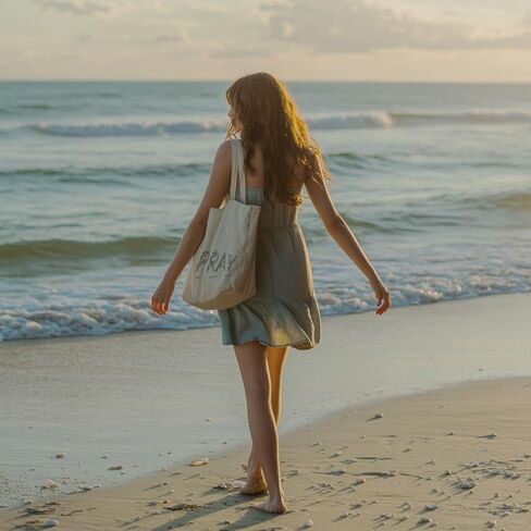 حقيبة حمل ملهمة للنساء من الهدايا المسيحية، صلي من أجلها، مع جيب داخلي. in Kuwait