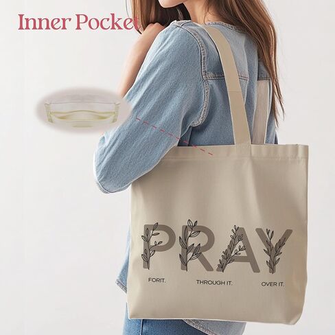 حقيبة حمل ملهمة للنساء من الهدايا المسيحية، صلي من أجلها، مع جيب داخلي. in Kuwait