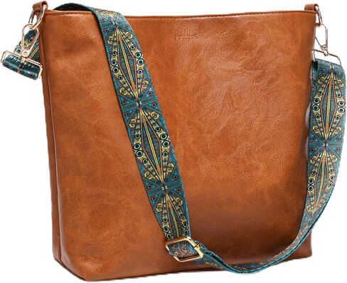 حقيبة جولك هوبو للنساء حقائب كروس بحزام الجيتار ومحفظة من الجلد النباتي حقائب كتف بوهو دلو محافظ بسحاب in Kuwait