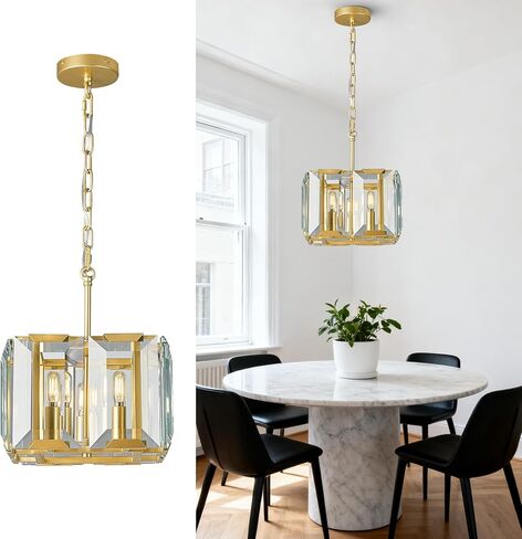 الذهب الحديثة الثريات الكريستال مستطيل مزرعة قلادة ضوء شبه دافق جبل السقف ضوء لاعبا اساسيا لغرفة النوم غرفة الطعام المطبخ جزيرة غرفة المعيشة بهو المدخل (4-الضوء) in Kuwait