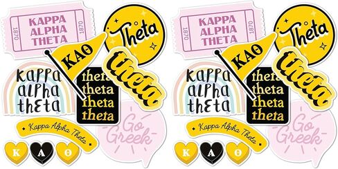Desert Cactus Kappa Alpha Theta Sticker Decal Laptop Water Bottle Car (Cute Sheet) in Saudi Arabia