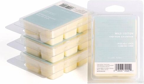 Claire Burke Scented Wax Melts, Wild Cotton Clean Scent, 24 Wax Melt Cubes - 4 Pack in Kuwait