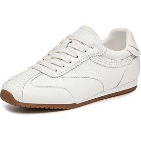 Fashion Slim Sneakers for Women Casual Leather Walking Shoes Non-Slip Sneakers Comfortable Womens Work Shoes in Kuwait