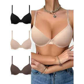 حمالة صدر رافعة للأعلى، 3 قطع صلبة للاستخدام اليومي، تي شيرت بوش أب، تغطية كاملة، دعم الرفع للنساء in Kuwait