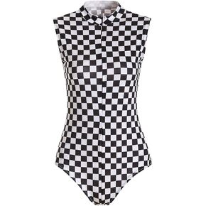 Festival Outfit Black white checkered Womens romper racing car outfit checkered flag outfit Halloween Costume in Kuwait