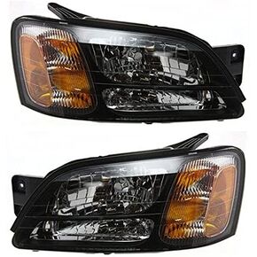 مجموعة المصابيح الأمامية للسائق والركاب من Garage-Pro لسيارة Subaru Outback 2000-2004، الهالوجين القديم مع المصابيح، يستبدل # 84001AE15A 84001AE14A in Kuwait