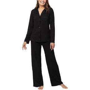 PajamaGram Naturally Nude Boyfriend Button Front Womens Pajama Sets - Sexy Pajama Set for Women - 2 Piece Sleepwear for Women in Kuwait