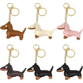 5Pcs Dachshund Keychain, Car Circle Key Rings, Purse Charms for Favorite People Women Men Birthday Keyring in Saudi Arabia