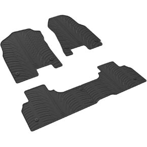 Gledring USA Custom Fit All-Weather Rubber Floor Mats Intended for RAM 1500 Crew Cab Without Toolbox 2019-2024, No Trimming Required, Tailored Custom Fit, Protects from Rain, Mud, & Snow. in Kuwait