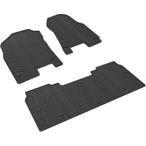 Gledring USA Custom Fit All-Weather Rubber Floor Mats Intended for RAM 1500 Crew Cab Without Toolbox 2019-2024, No Trimming Required, Tailored Custom Fit, Protects from Rain, Mud, & Snow. in Kuwait
