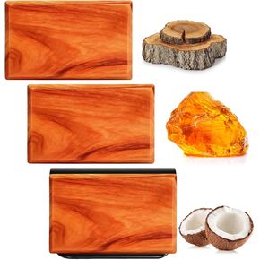 معطر هواء للسيارة - معطر هواء خشبي - خشب الساج العنبر كابانا - معطرات سيارة طبيعية تدوم طويلاً - مشبك متضمن in Kuwait