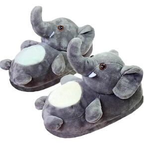 خف قطني على شكل فرس النهر للبالغين والأطفال شباشب من حجر الفأر الرمادي in Kuwait