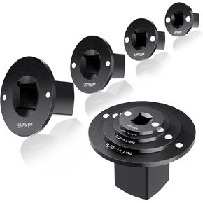 مجموعة محول مقبس منخفض 4 قطع، محول سقاطة المحرك للمساحات الضيقة 3/4 بوصة إلى 1 بوصة، 1/2 بوصة إلى 3/4 بوصة، 3/8 بوصة إلى 1/2 بوصة، 1/4 بوصة إلى 3/8 بوصة in Kuwait