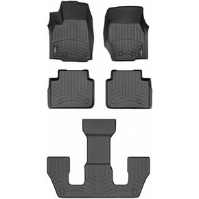 بطانات أرضية مخصصة من WeatherTech لسيارة Jeep Grand Cherokee L، Grand Cherokee L، Grand Cherokee L - مجموعة كاملة (4417821-441696-2-3)، أسود in Kuwait